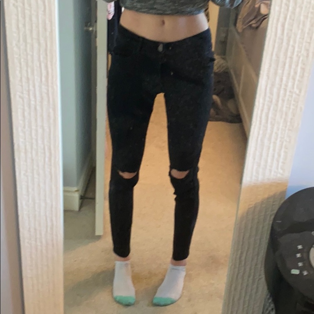 Garage high waist jeggings with rips